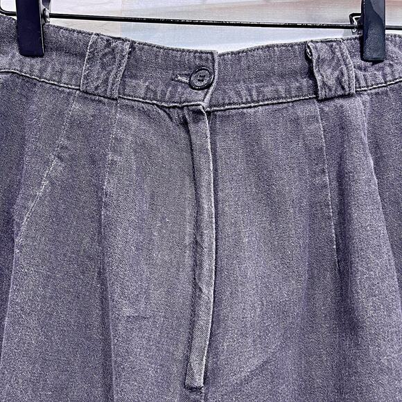 GOTCHA COVERED Vintage Pleated A Line Shorts Black Cotton Made in USA Womens 6 - Picture 2 of 6